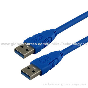 USB3.0 Cables with A Male to A Female, 28AWG, Nickel-plated Conductor